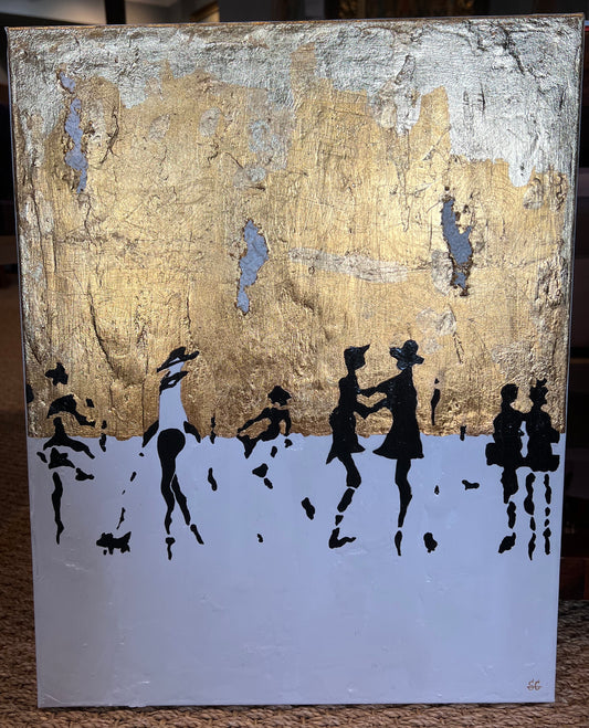 Mixed media painting "Elusion", 2023
