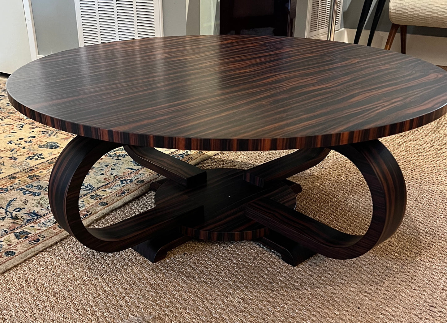 Art Deco French Coffee Table in Macassar