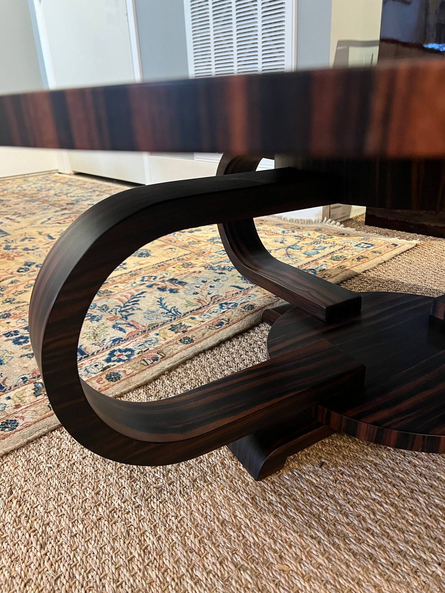 Art Deco French Coffee Table in Macassar