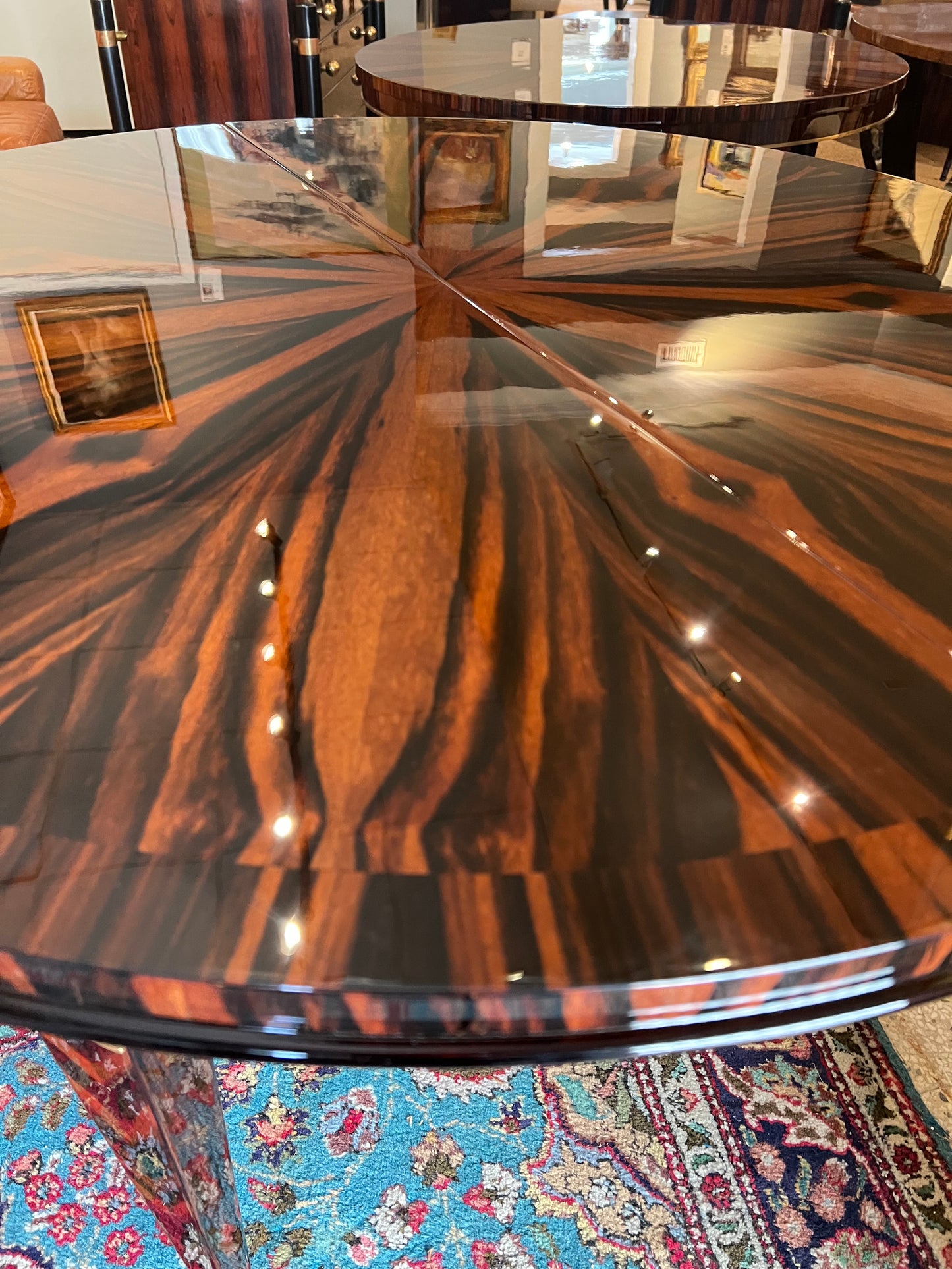 Small Art Deco French Dining Table in Macassar