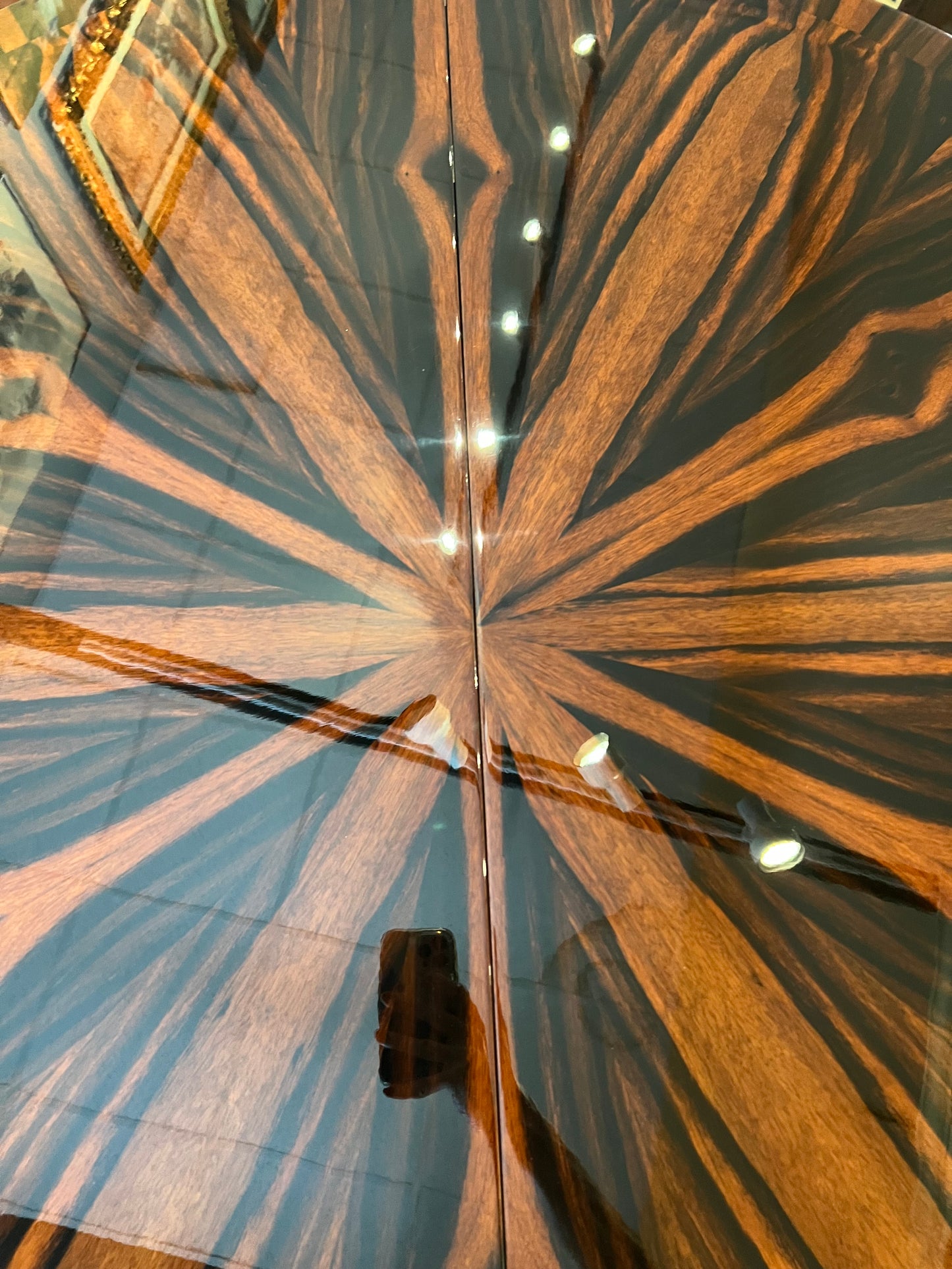 Small Art Deco French Dining Table in Macassar