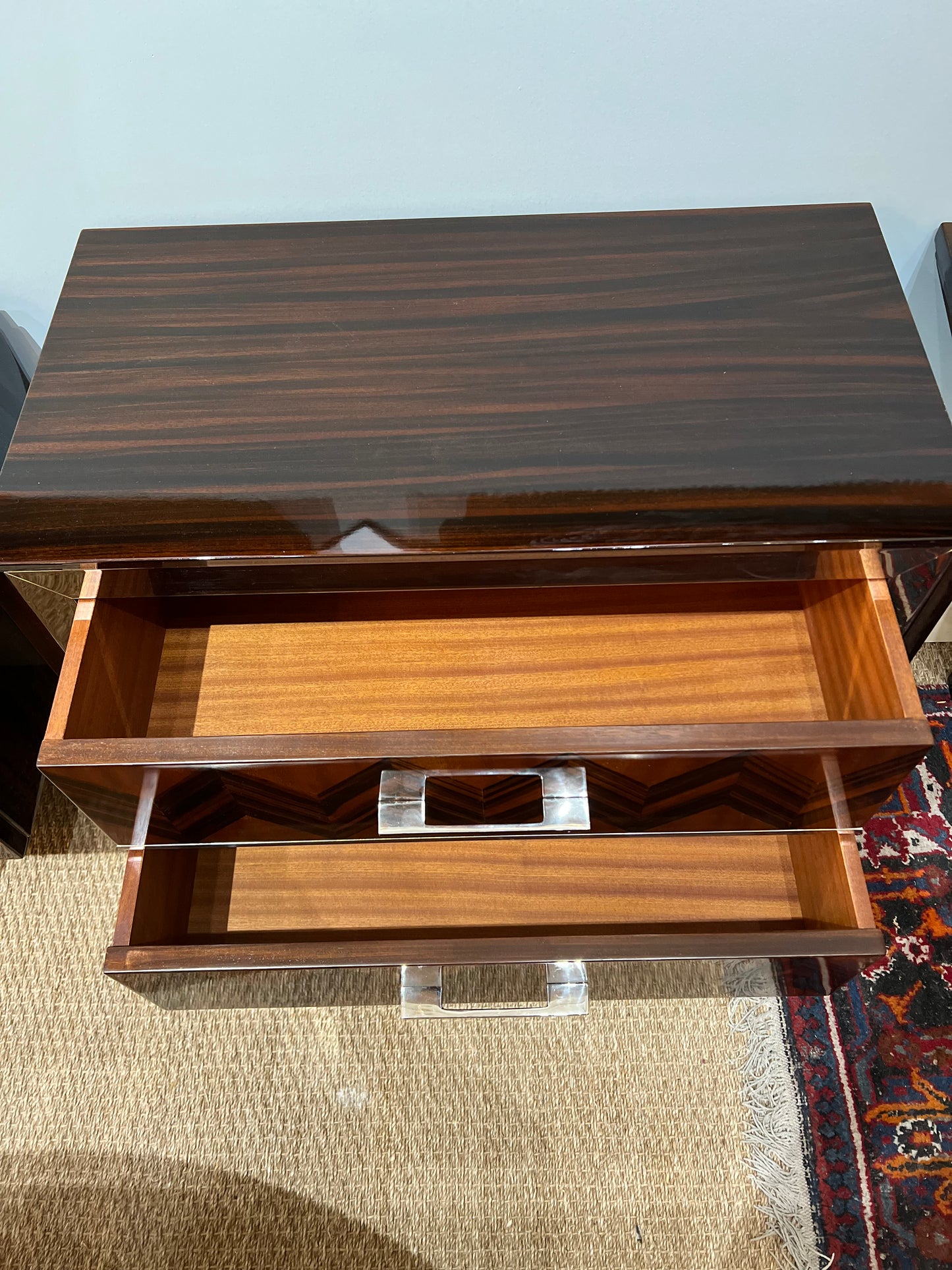 French Art Deco Chest of Drawers in Palisander and Mahogany