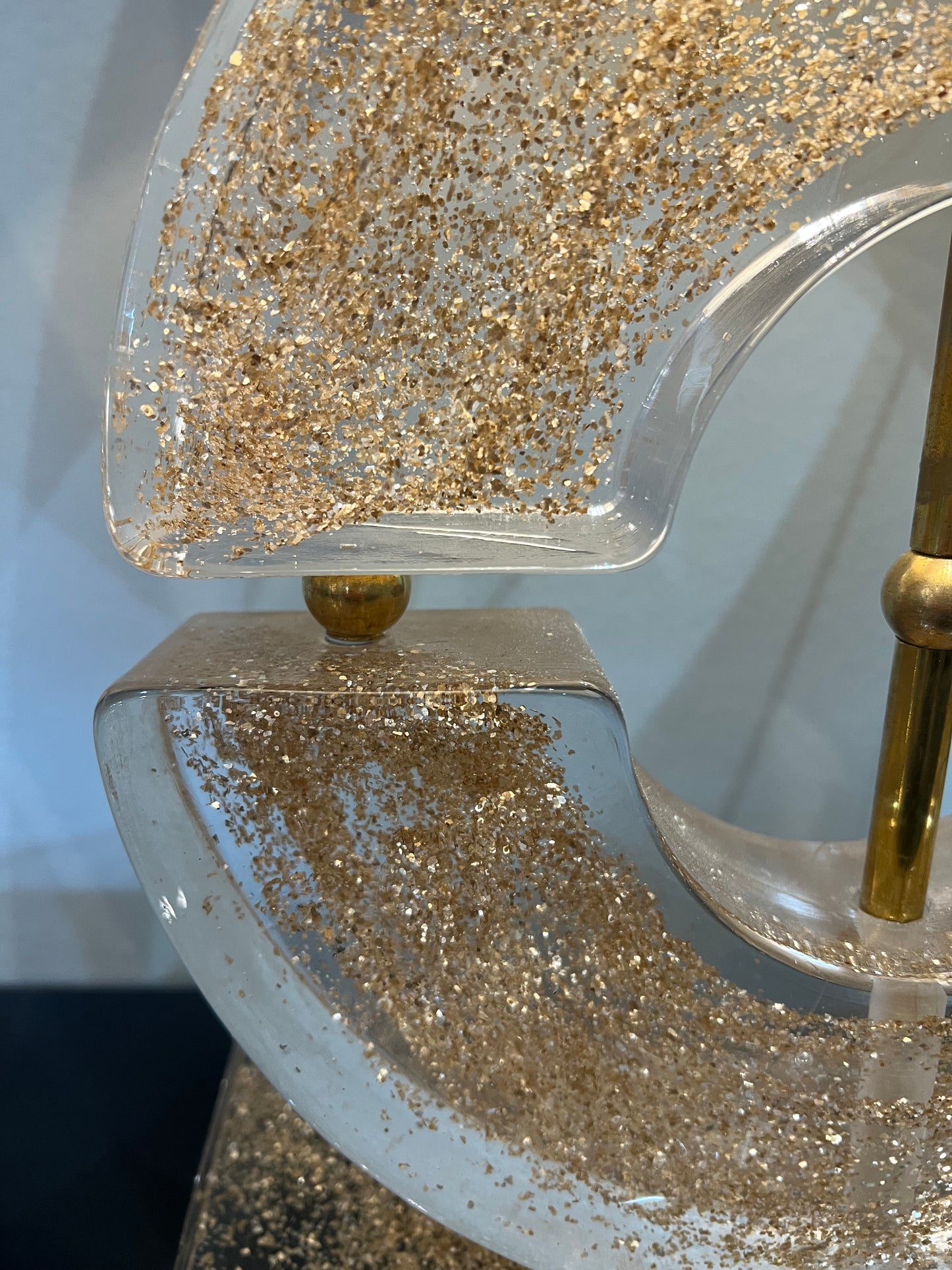A Pair of Murano Lamps with Gold Dust