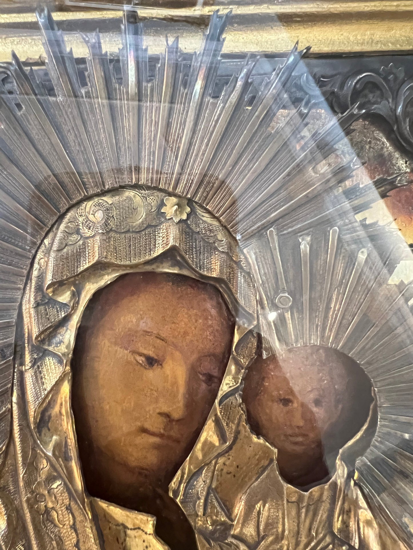 Russian Icon of Pokrov Mother of God