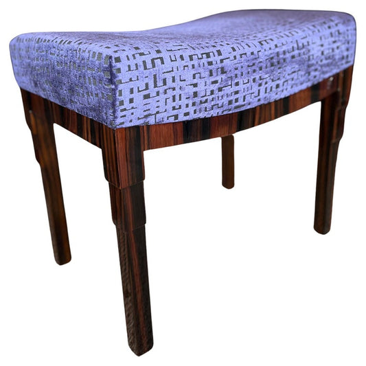 Art Deco French Ottoman in Macassar