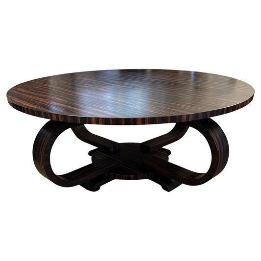 Art Deco French Coffee Table in Macassar