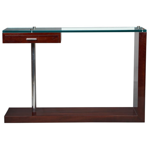 Mid-Century French Console in Walnut