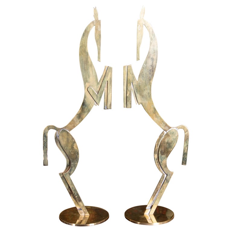 Pair of Sculptures of Horses Done by Hagenauer Werkstatte