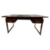 Art Deco Hungarian Desk in walnut and Chrome