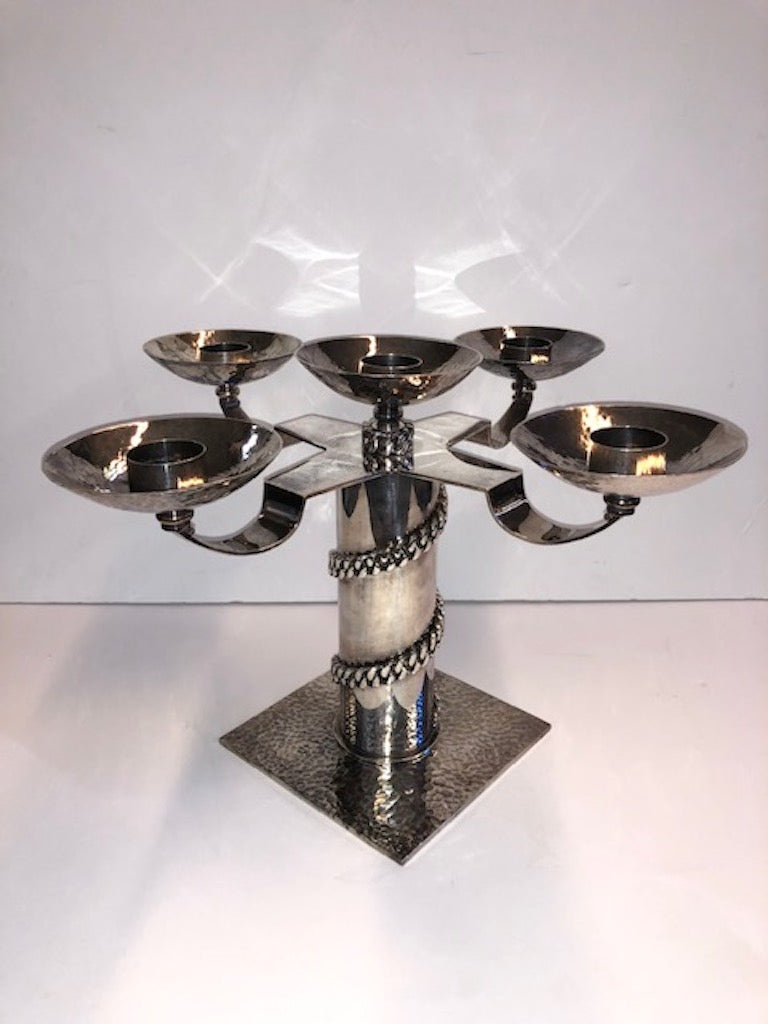 Pair of Art Deco Candle Holders by Jean Despres
