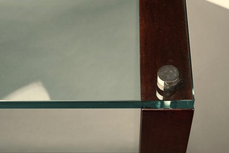 Mid-Century French Console in Walnut